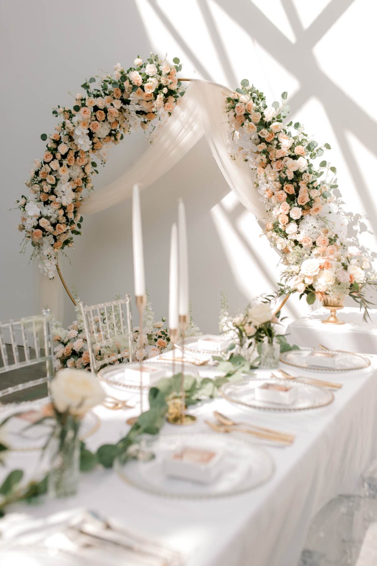 WEDDING-SILK FLOWER FLORAL ARCH