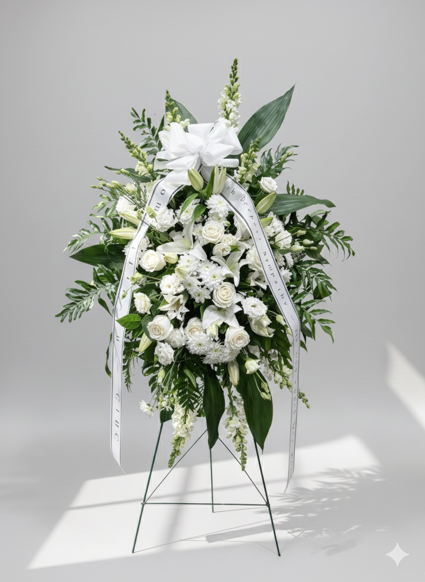 Funeral flower basket 