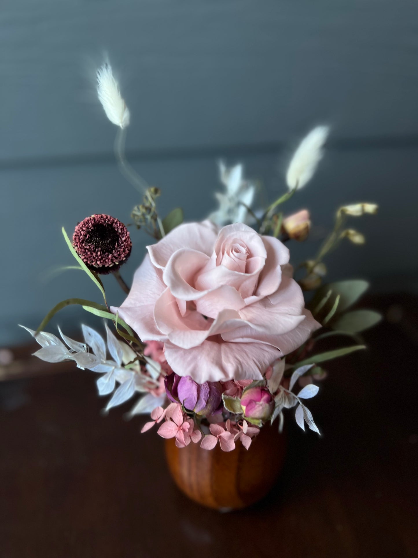 Preserved Flower Decor cup-03-保鮮花枱花