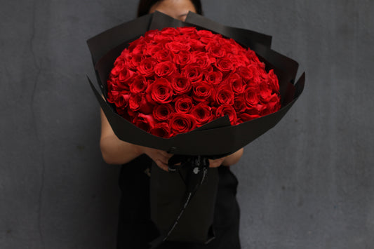 99 RED ROSES FRESH FLOWER BOUQUET-99朵红玫瑰花束