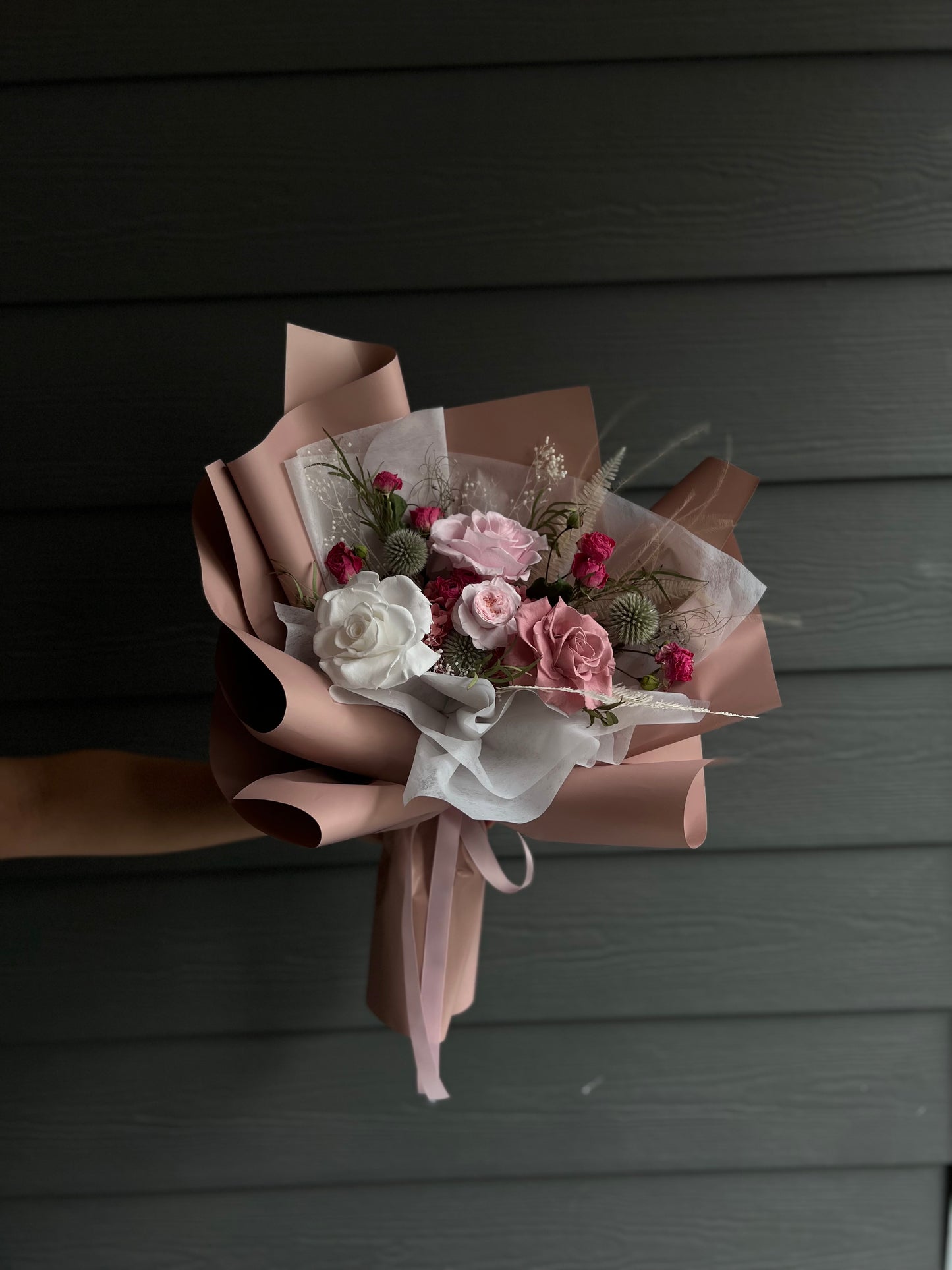 Preserved Flower Bouquet-PINK04-保鮮花花束