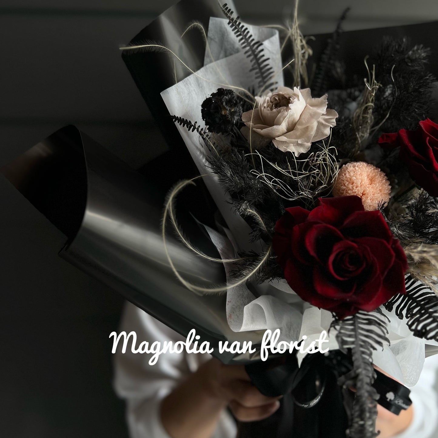 Preserved Flower Bouquet-BLACK-保鮮花花束