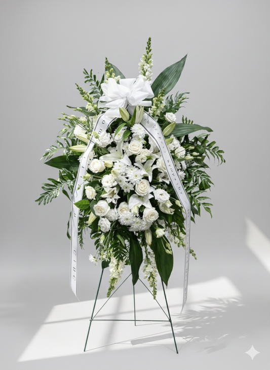 Funeral flower basket ￼