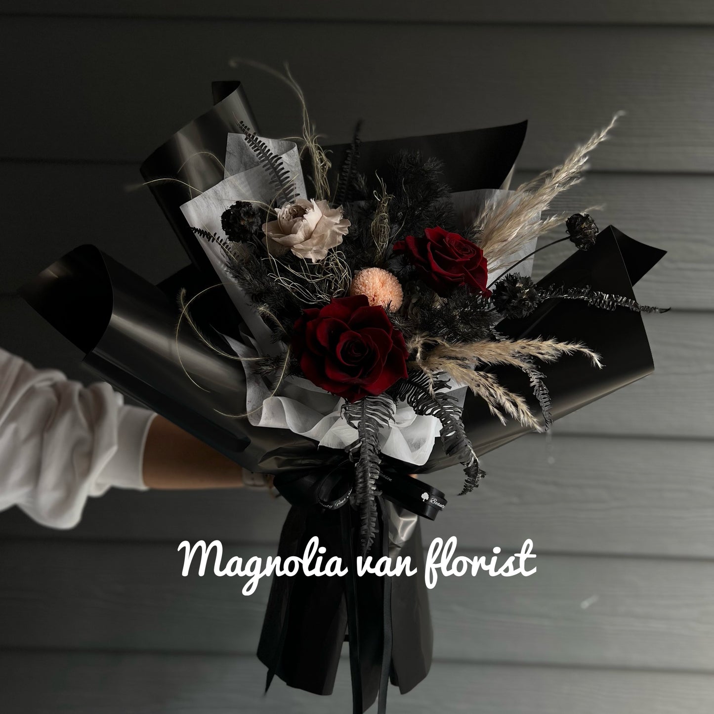 Preserved Flower Bouquet-BLACK-保鮮花花束