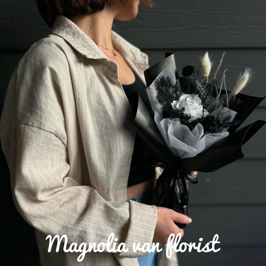 永生花花束-M號 白色
