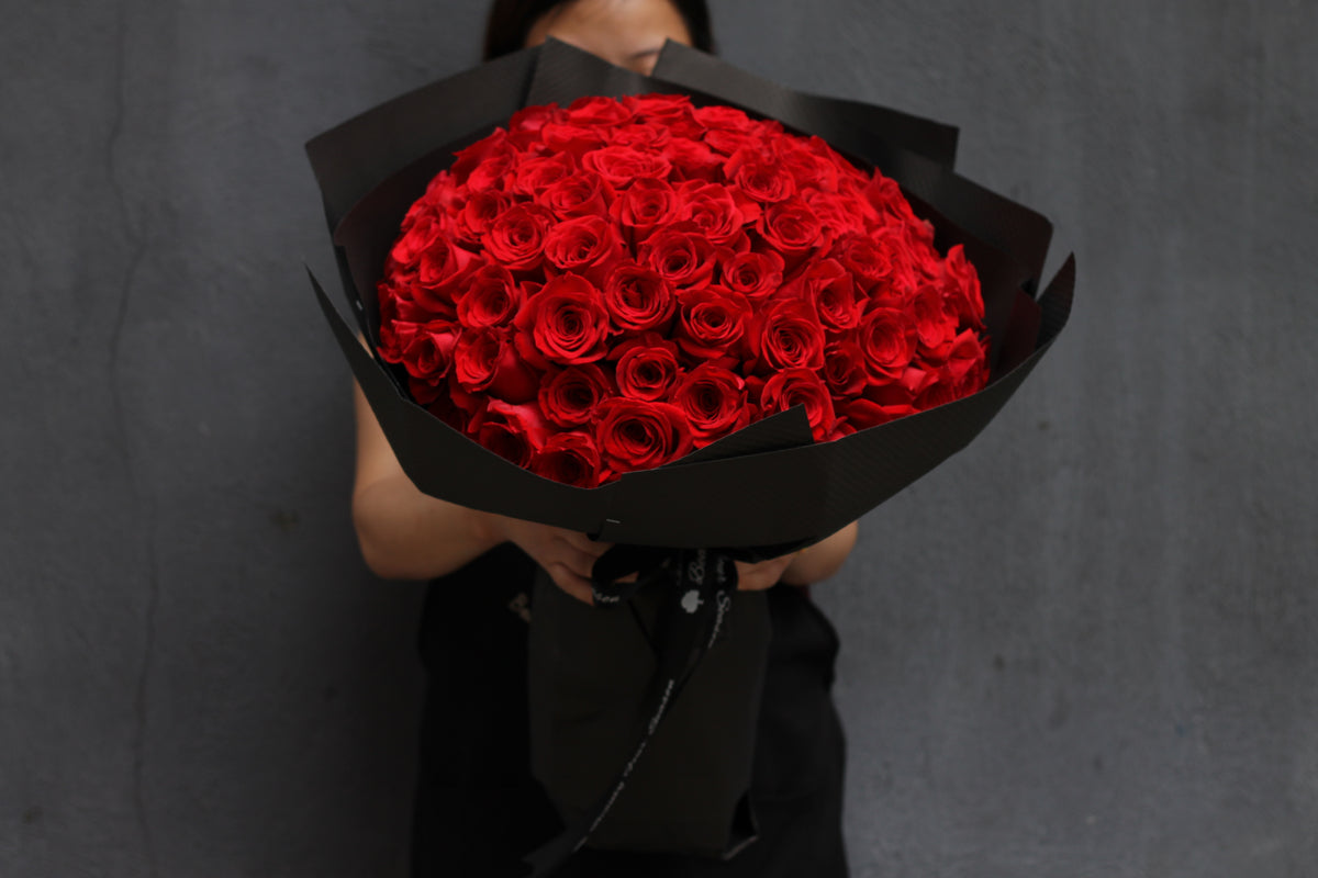 90 Roses 99 RED ROSES FRESH FLOWER BOUQUET-99朵红玫瑰花束(Pre order ) – Magnolia Van ...