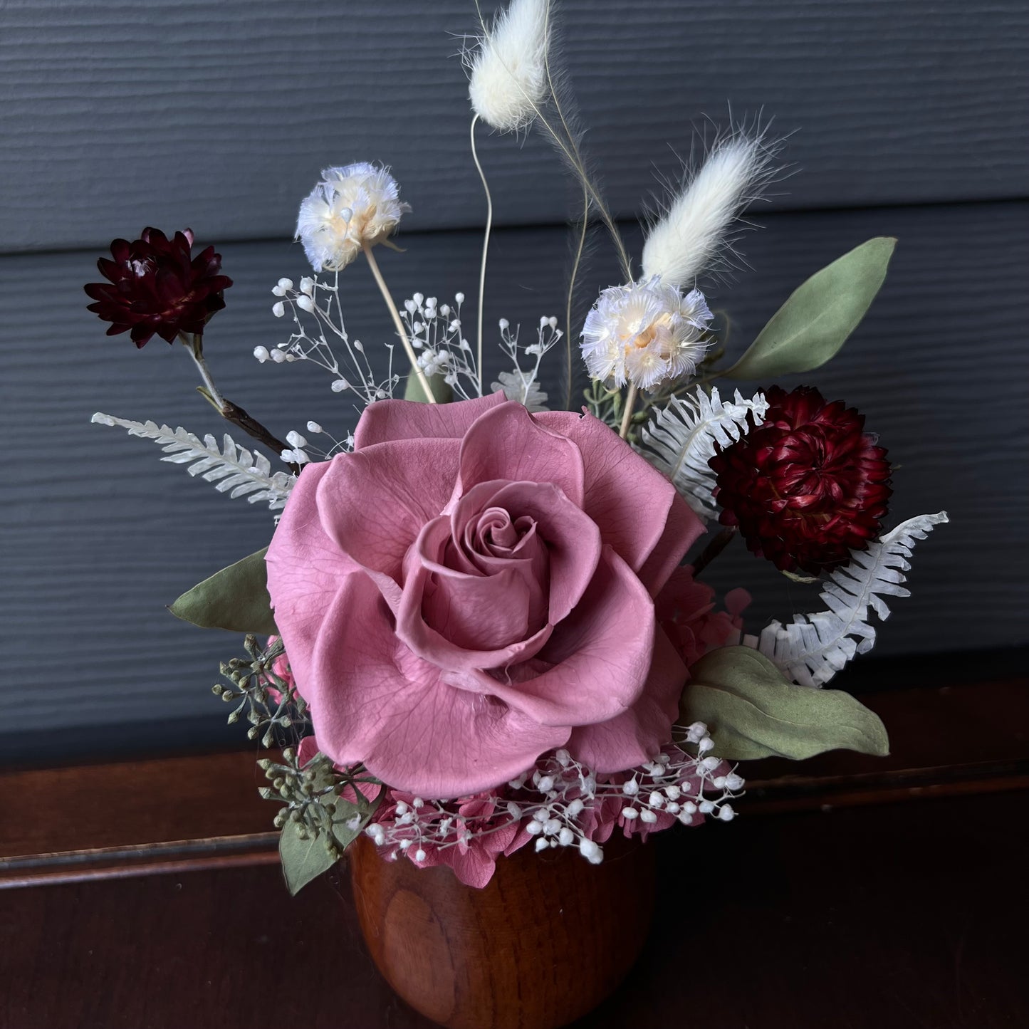 Preserved Flower Decor cup 04-保鮮花枱花