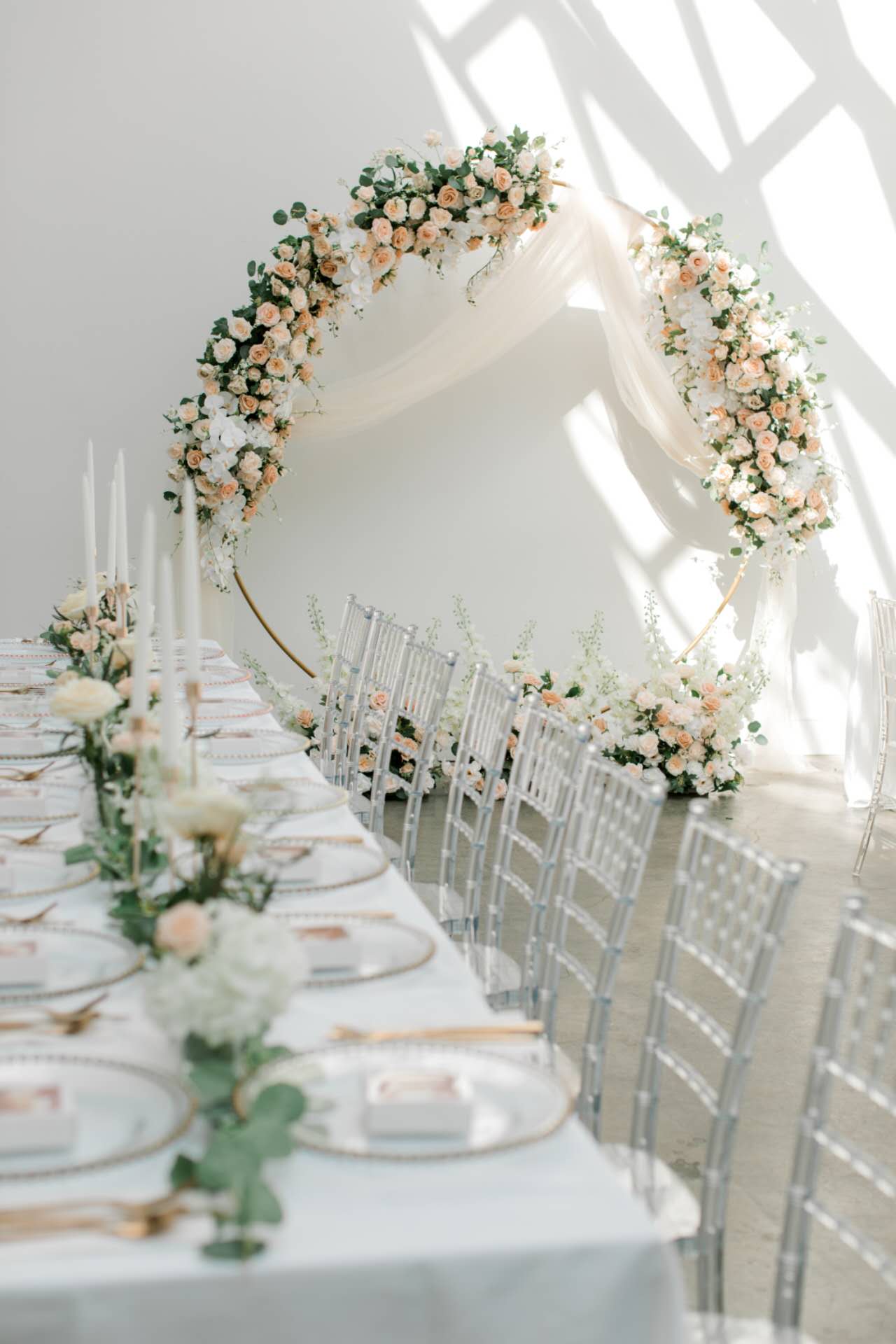 WEDDING-SILK FLOWER FLORAL ARCH